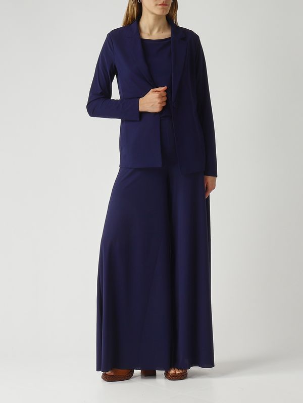 2. Pantalón de mujer en punto suave. Azul marino Maliparmi jh011770210
