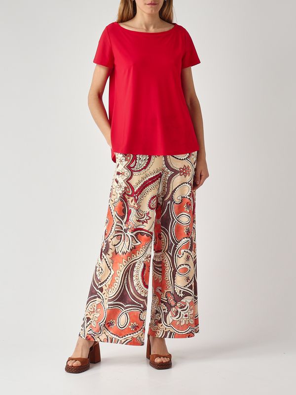 2. Pantalone donna in jersey stretch Bianco-Salmone Maliparmi jh805370671