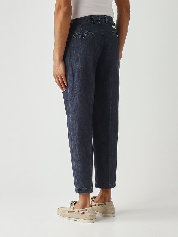 4. Pantalone uomo PortobelloD in denim di cotone Denim Scuro Briglia portobellod30010461