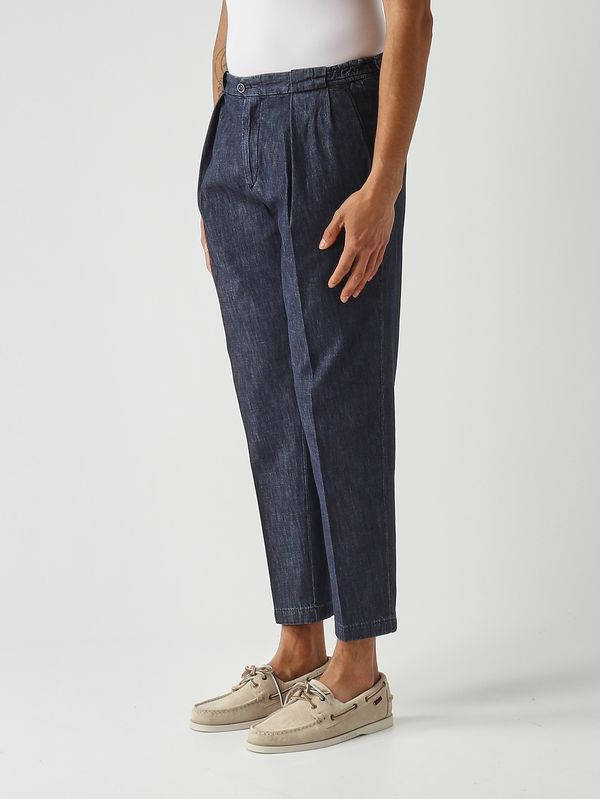 3. Pantalone uomo PortobelloD in denim di cotone Denim Scuro Briglia portobellod30010461