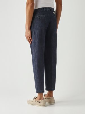 4. Pantalone uomo PortobelloD in denim di cotone Denim Scuro