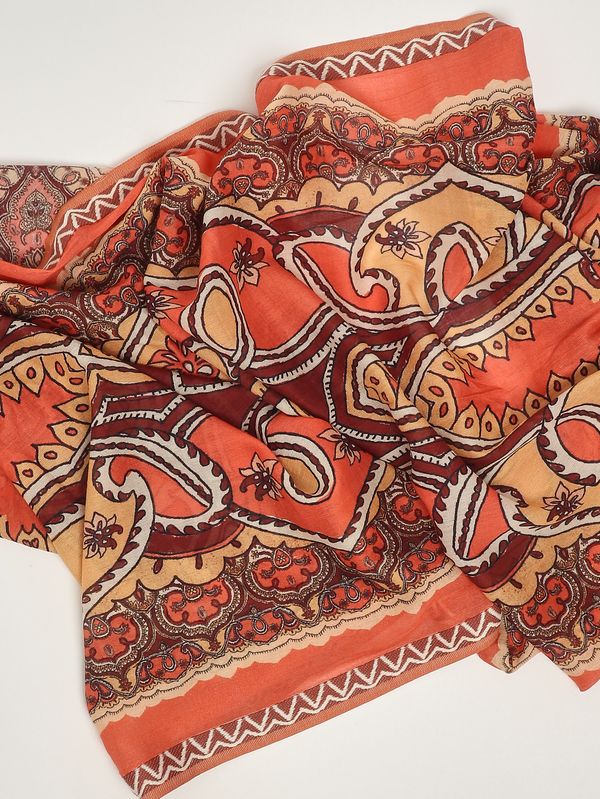 2. Stola donna in cotone Arancio-Beige Maliparmi ib034210216