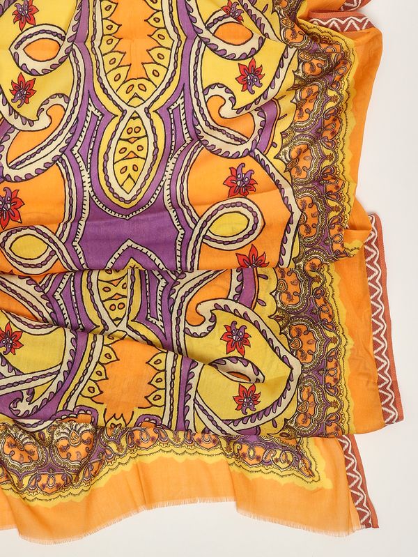 2. Stola donna in cotone Giallo-Arancio Maliparmi ib034210216