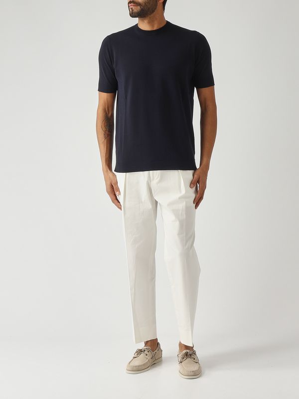 2. T-shirt homme en crêpe de coton Marine Filippo de Laurentiis ts0mccr14r