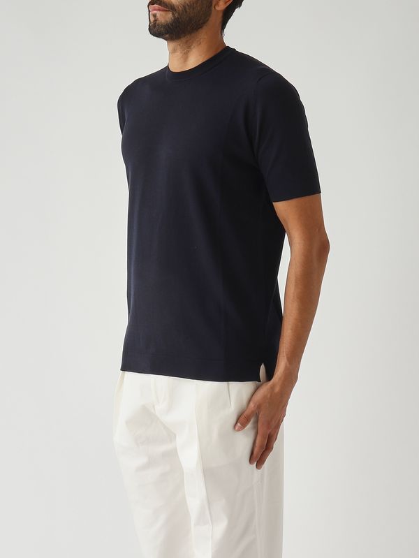 3. T-shirt homme en crêpe de coton Marine Filippo de Laurentiis ts0mccr14r