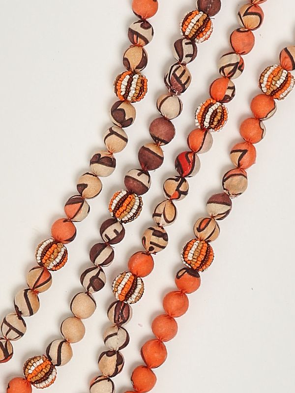 2. Women's Sunset fabric necklace Beige-White Maliparmi tc053292074