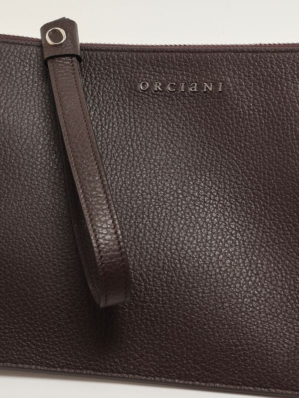 4. Herren-Pochette Micron aus Leder Ebenholz Orciani suy0119mic