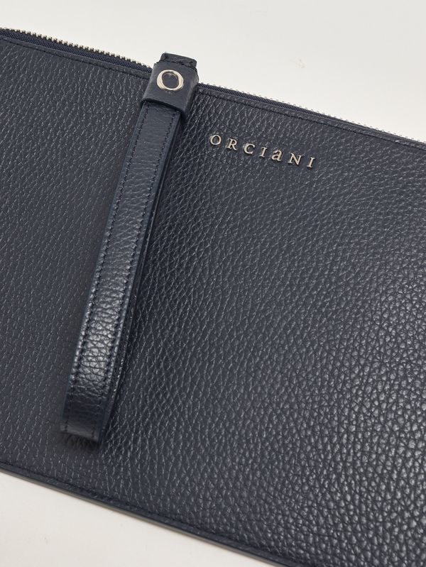 4. Herren-Pochette Micron aus Leder Marine Orciani suy0119mic