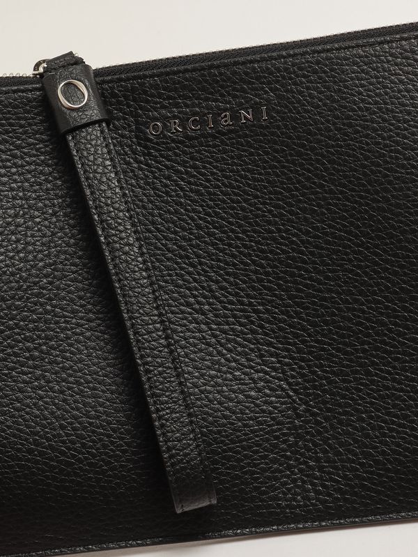 4. Herren-Pochette Micron aus Leder Schwarz Orciani suy0119mic