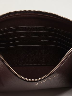 3. Herren-Pochette Micron aus Leder Ebenholz