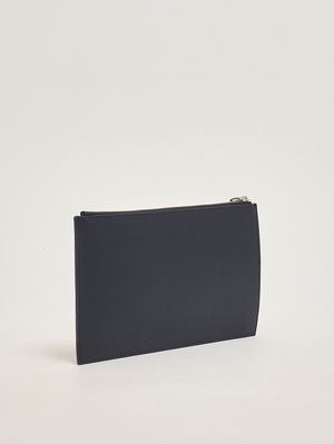 2. Herren-Pochette Micron aus Leder Marine