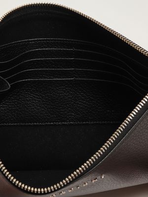 3. Herren-Pochette Micron aus Leder Schwarz