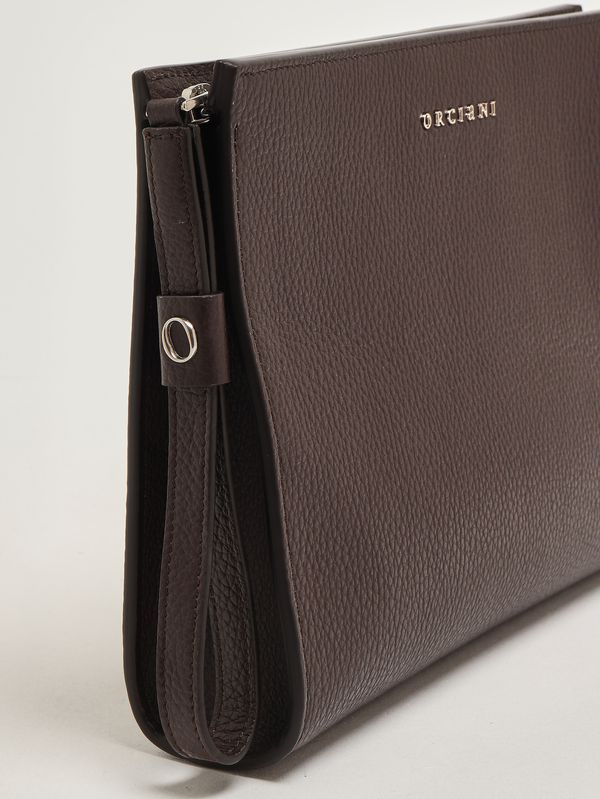 4. Pochette homme Micron en cuir Ébène Orciani su0127mic