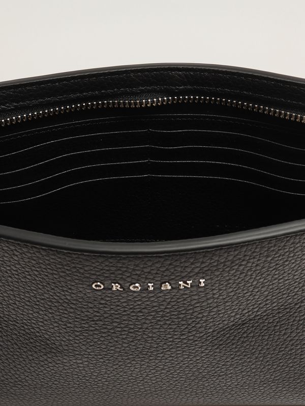3. Men's Micron leather clutch Black Orciani su0127mic