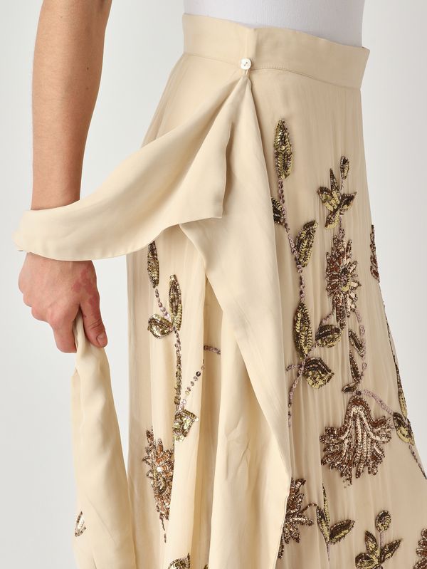 6. Jupe femme en viscose Beige-Vert-Rose Maliparmi jg667750667