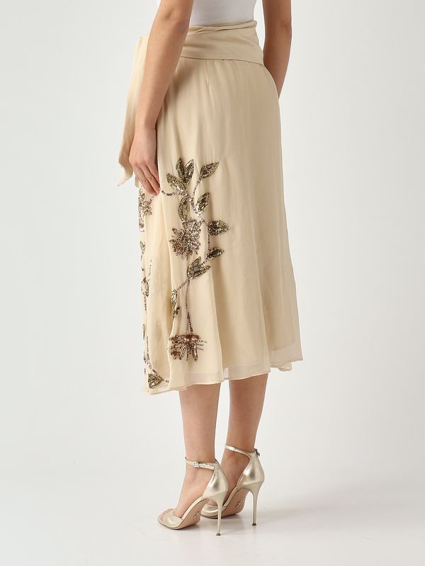 4. Jupe femme en viscose Beige-Vert-Rose Maliparmi jg667750667