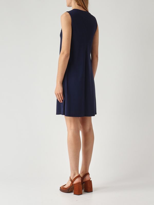 4. Damenkleid aus weichem Jersey Marineblau Maliparmi jf671770210
