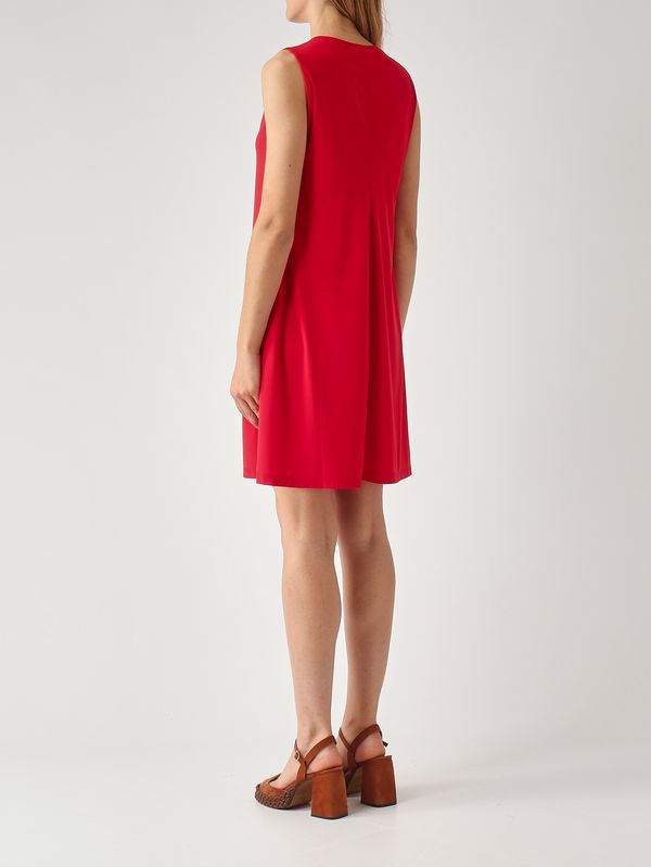 4. Damenkleid aus weichem Jersey Rot Maliparmi jf671770210