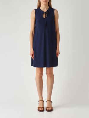 1. Damenkleid aus weichem Jersey Marineblau