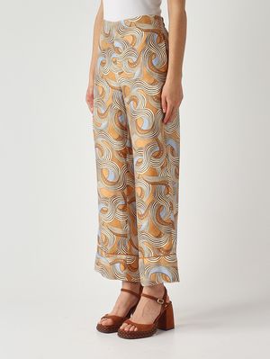 3. Pantalone donna in seta Cuoio