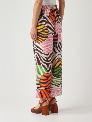4. Pantalone donna in seta Zebrato