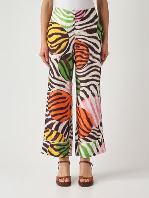 1. Pantalone donna in seta Zebrato