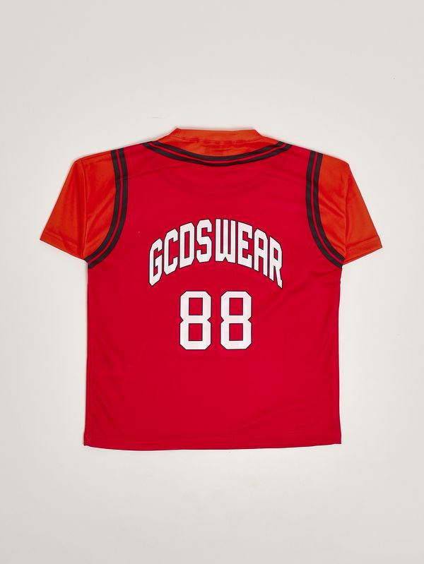2. Camiseta de niño de tejido técnico Rojo anaranjado GCDS c1bjqc706j338