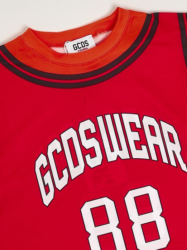 3. Camiseta de niño de tejido técnico Rojo anaranjado GCDS c1bjqc706j338
