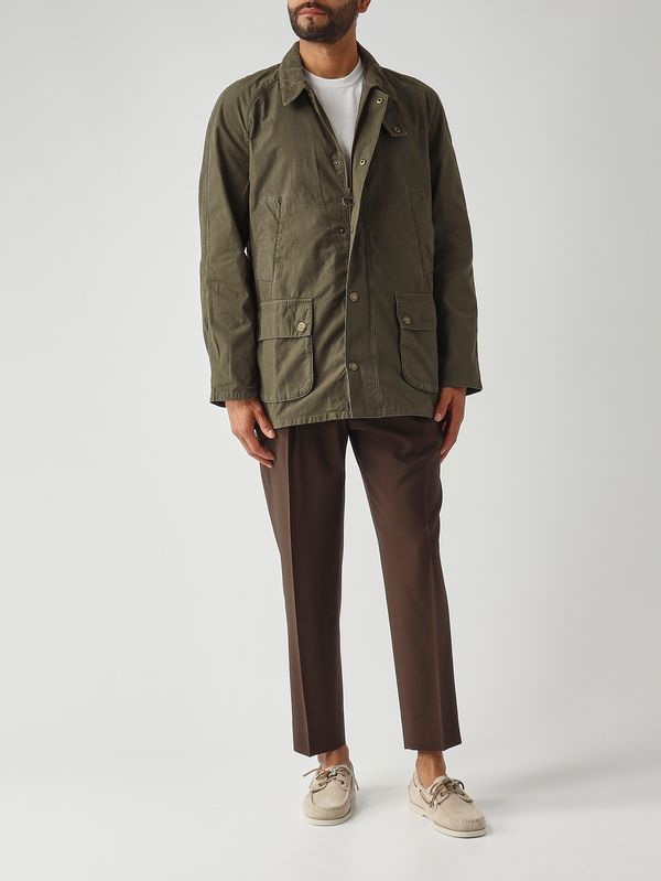 2. Giacca uomo Ashby Casual in cotone traspirante Oliva Scuro Barbour mca0792