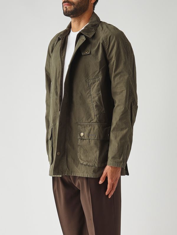 3. Giacca uomo Ashby Casual in cotone traspirante Oliva Scuro Barbour mca0792