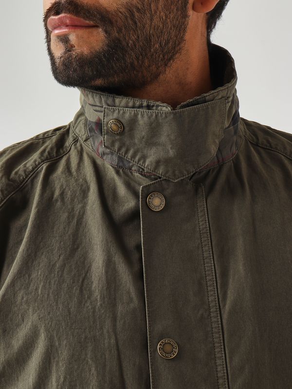 5. Giacca uomo Ashby Casual in cotone traspirante Oliva Scuro Barbour mca0792