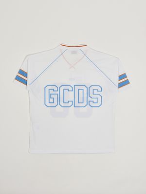 2. T-shirt bambino in tessuto tecnico Bianco-Azzurro