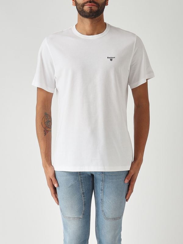 1. Camiseta de hombre de algodón Blanco Barbour mts0331