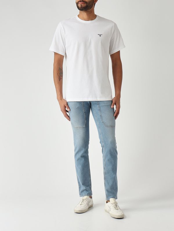 2. Camiseta de hombre de algodón Blanco Barbour mts0331