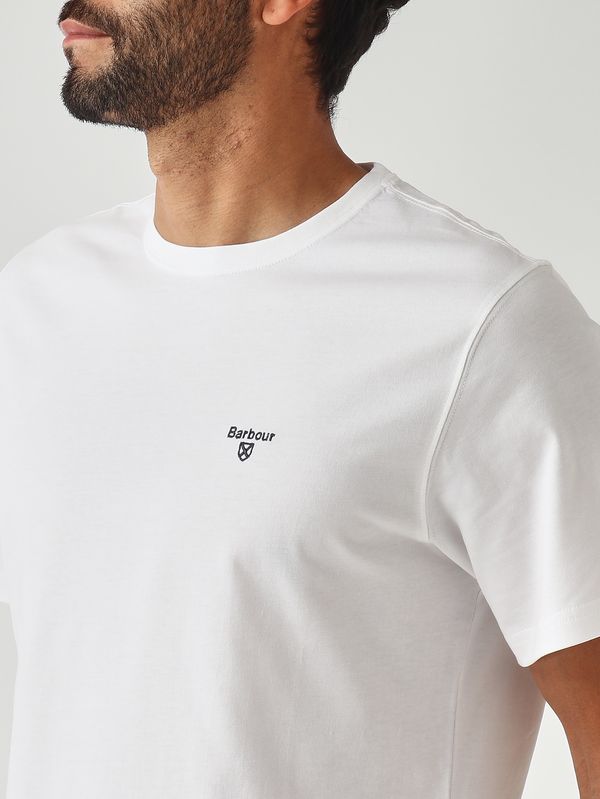 5. Camiseta de hombre de algodón Blanco Barbour mts0331