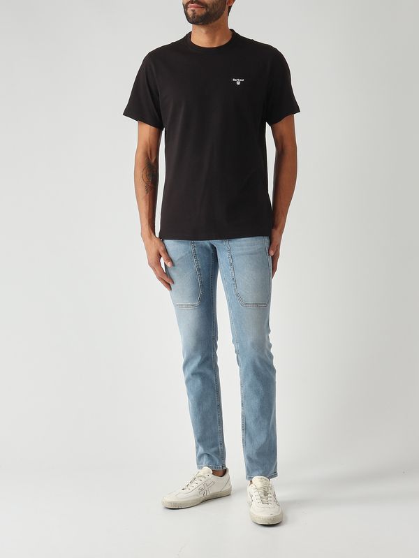 2. Camiseta de hombre de algodón Negro Barbour mts0331
