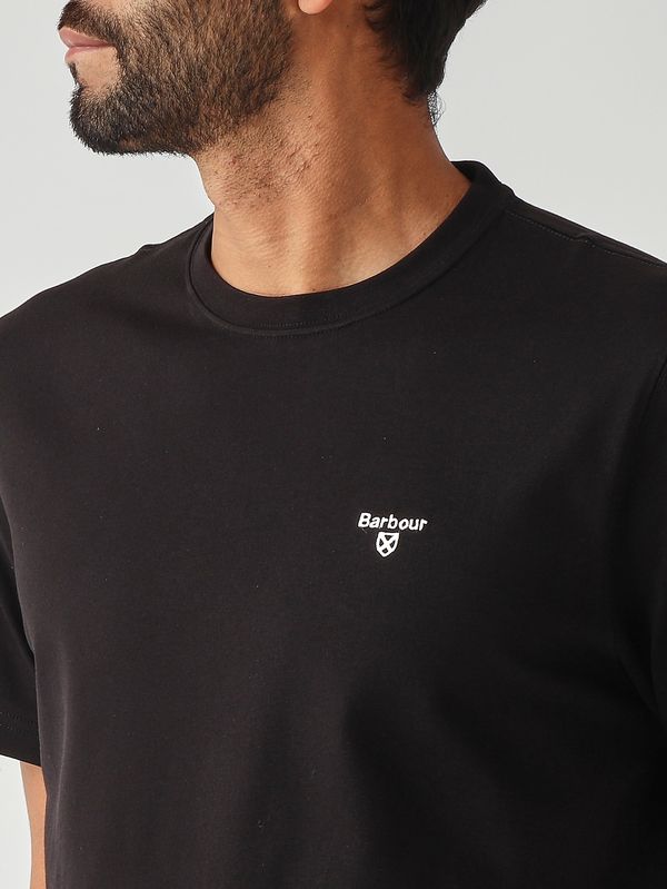 5. Camiseta de hombre de algodón Negro Barbour mts0331