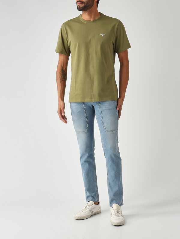 2. Camiseta de hombre de algodón Oliva Barbour mts0331