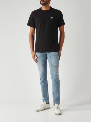 2. Camiseta de hombre de algodón Negro