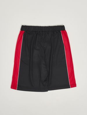 2. Pantaloncino bambino in tessuto tecnico Nero-Rosso