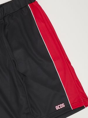 3. Pantaloncino bambino in tessuto tecnico Nero-Rosso