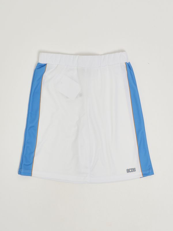 1. Boys' technical fabric shorts White and Light Blue GCDS c1bjql710j338