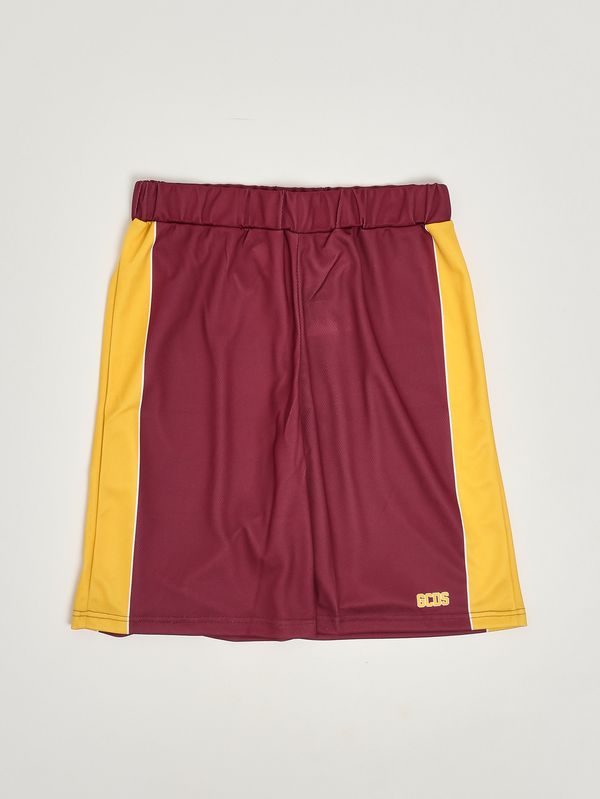 Pantaloncino bambino in tessuto tecnico Rosso-Giallo GCDS