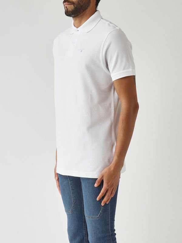 3. Polo uomo in cotone piquè Bianco Barbour mml0012