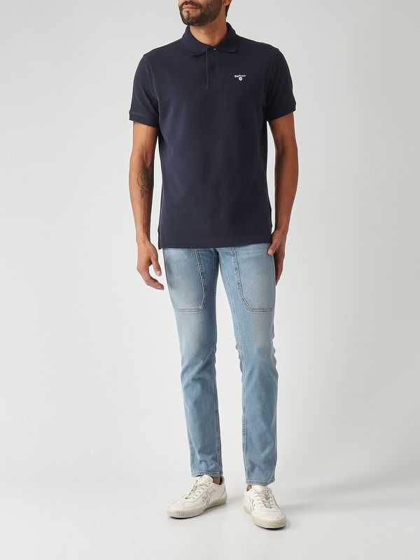 2. Polo de hombre de algodón piqué Azul marino Barbour mml0012