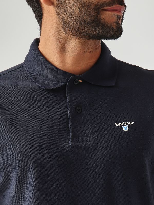 5. Polo de hombre de algodón piqué Azul marino Barbour mml0012