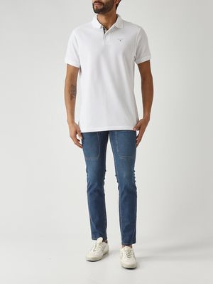 2. Herren-Polohemd aus Piqué-Baumwolle Weiß