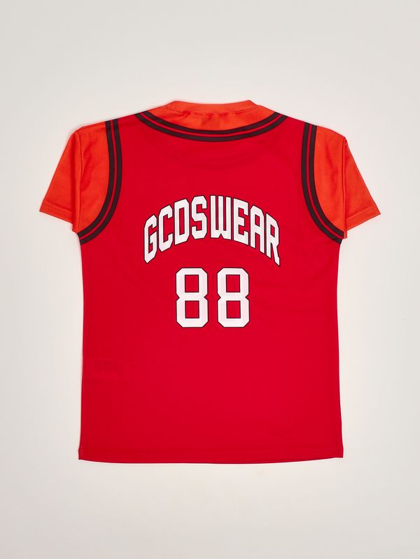 2. Mädchenkleid aus Funktionsjersey Rot-Orange GCDS c1gjqb708j338