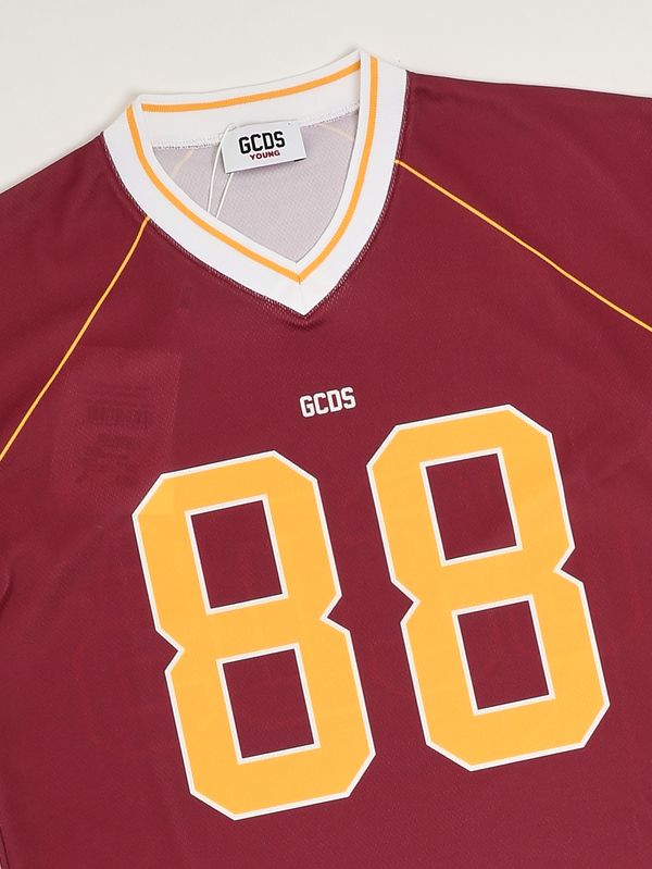 3. Mädchenkleid aus Funktionsjersey Rot-Gelb GCDS c1gjqb711j338
