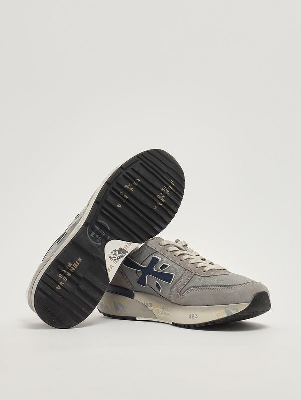 4. Herren-Sneaker Mick 8001 aus Leder und Mesh Grau Premiata mik08001